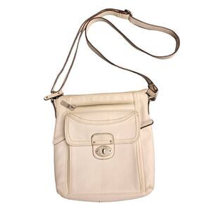 BOC Born Concept Neutral Off White Amherst Crossbody Bucket Bag Handbag Purse